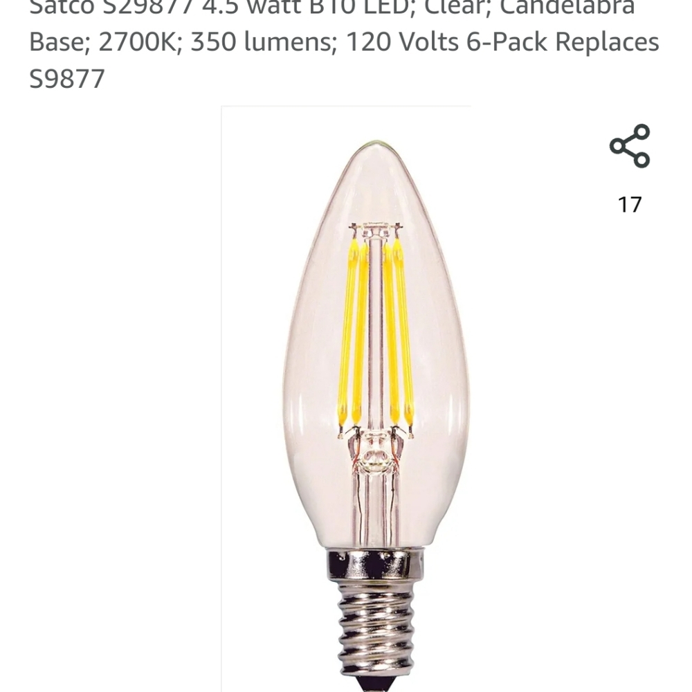 Satco Led 4.5 Torpedo Bulb